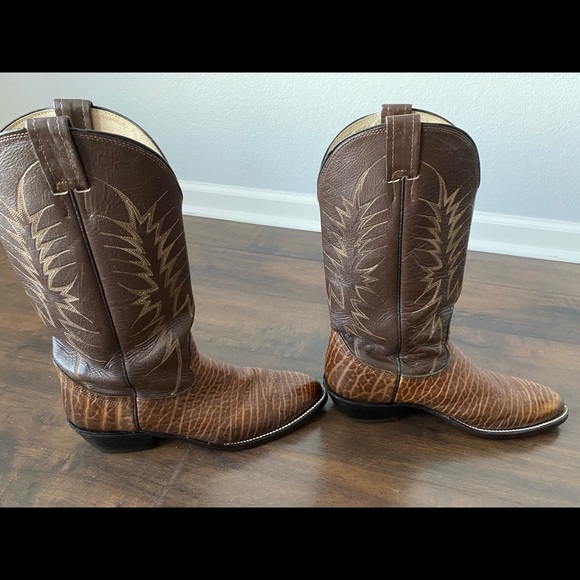 Vintage African Wildebeast Leather Boots - Picture 1 of 5